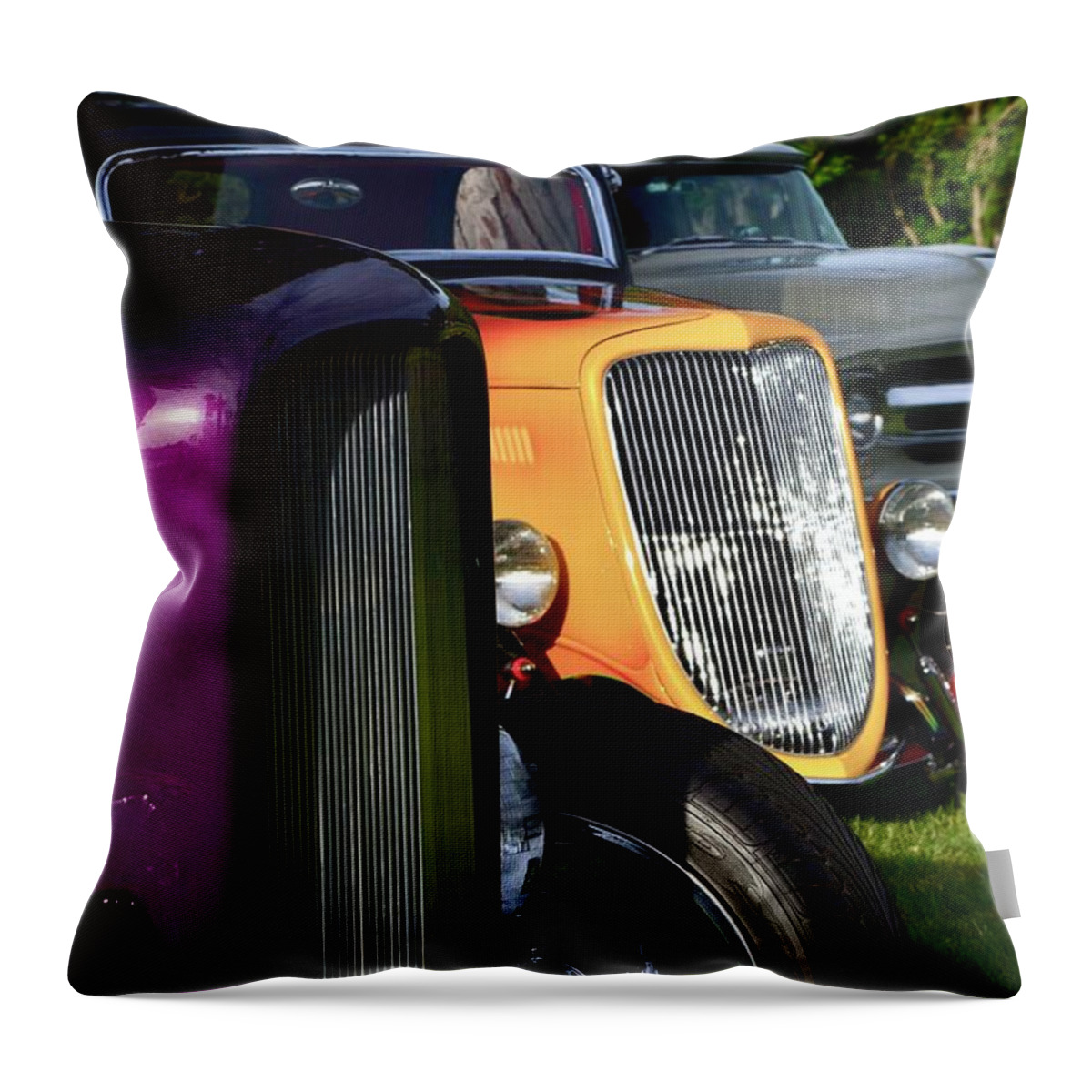  Throw Pillow featuring the photograph Hotrods #1 by Dean Ferreira