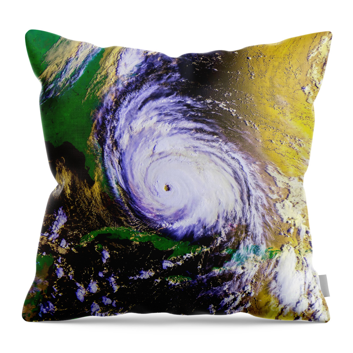 Hurricane Floyd Throw Pillow featuring the photograph Hurricane Floyd  #1 by Jon Neidert