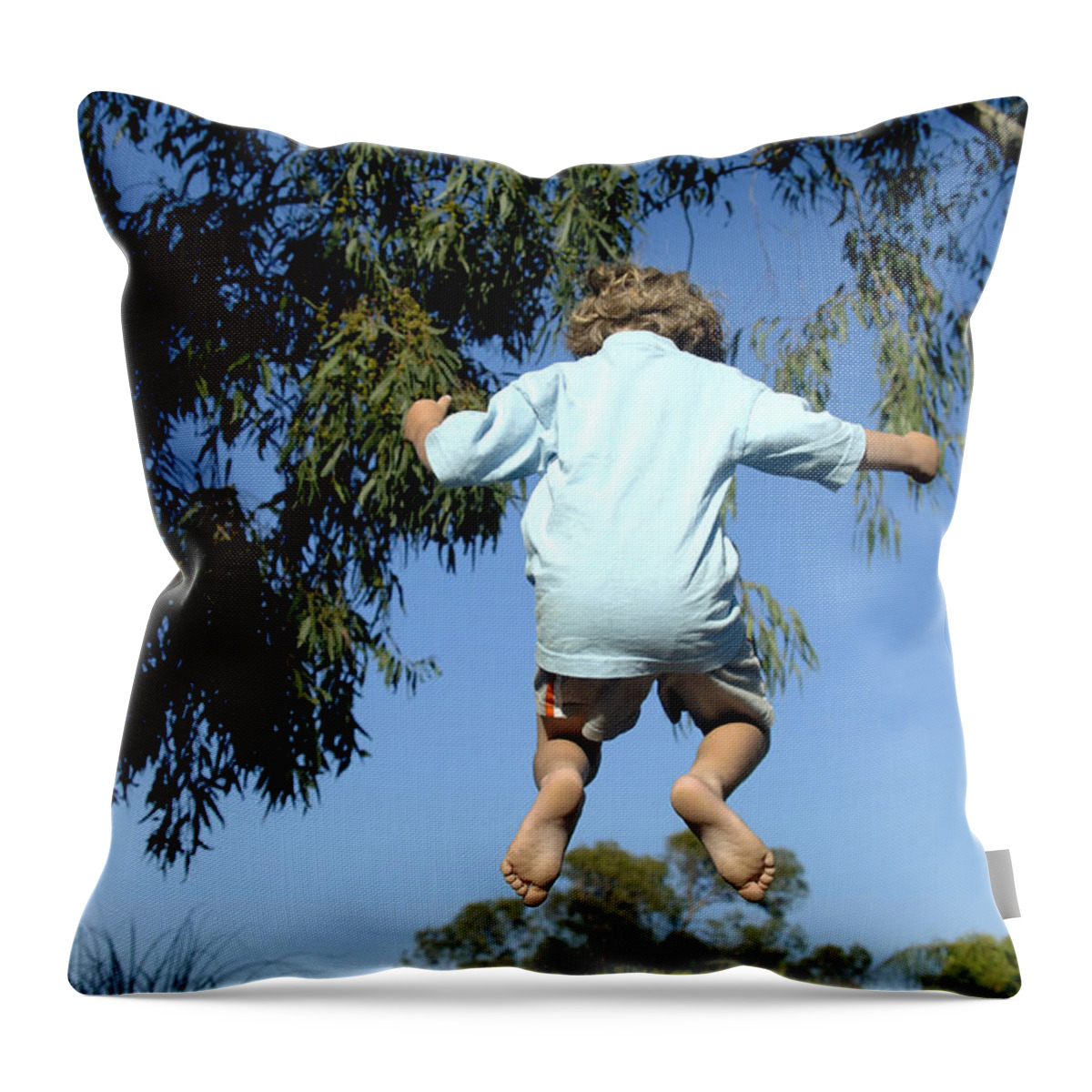  Throw Pillow featuring the photograph I Can Fly #1 by Marc Bittan