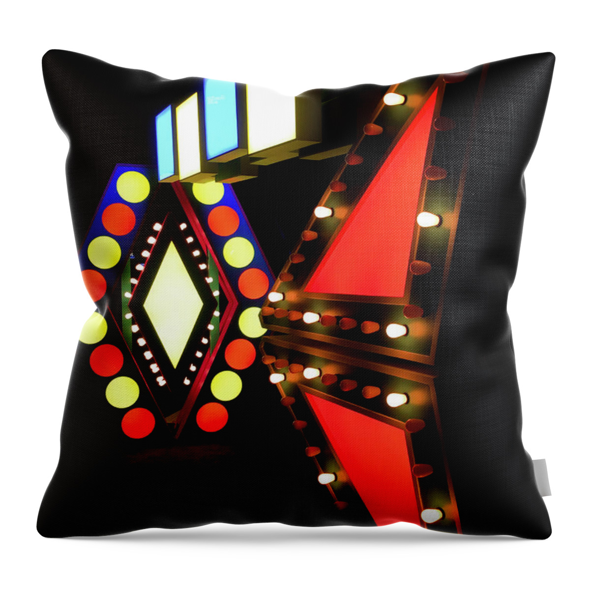 #lightcitybaltimore Throw Pillow featuring the photograph Illuminated Designs #1 by Mark Dodd