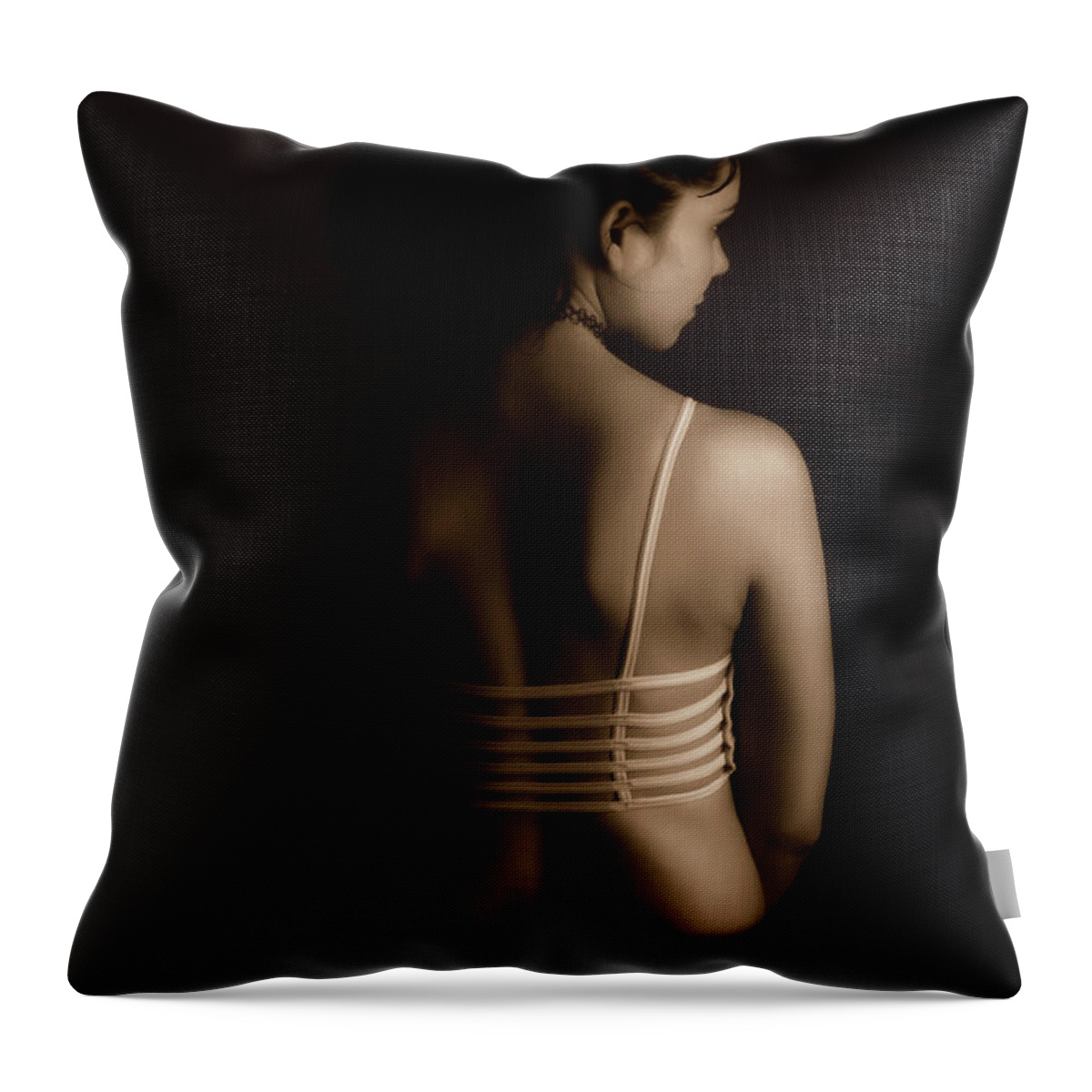Seductive Throw Pillow featuring the photograph Isolation #1 by Kiran Joshi