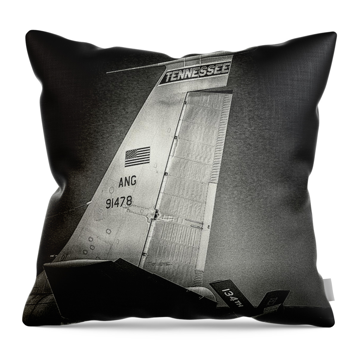 Military Throw Pillow featuring the photograph KC_135 In Flight Refueling Tanker by Rene Triay FineArt Photos