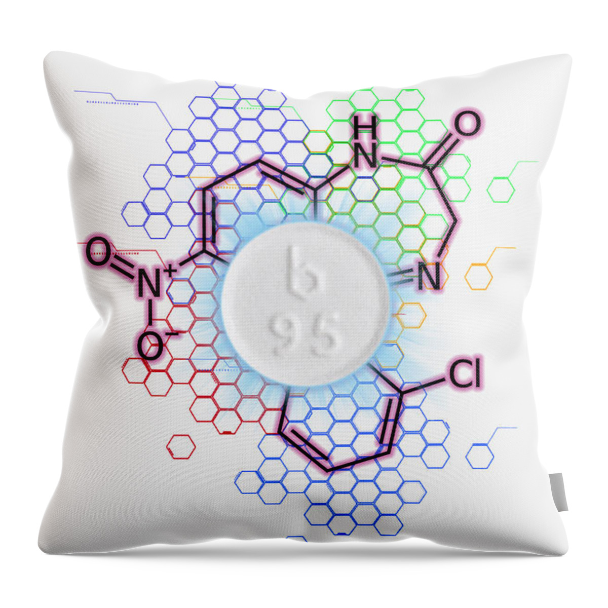 Medical Throw Pillow featuring the photograph Klonopinclonazepam #1 by George Mattei