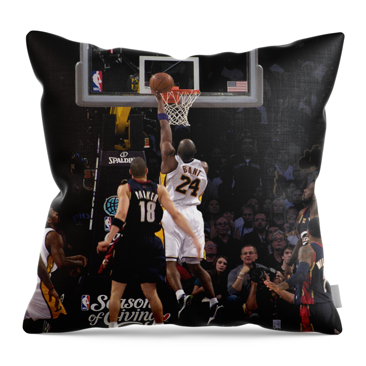 People Throw Pillow featuring the photograph Kobe #1 by Marc Bittan