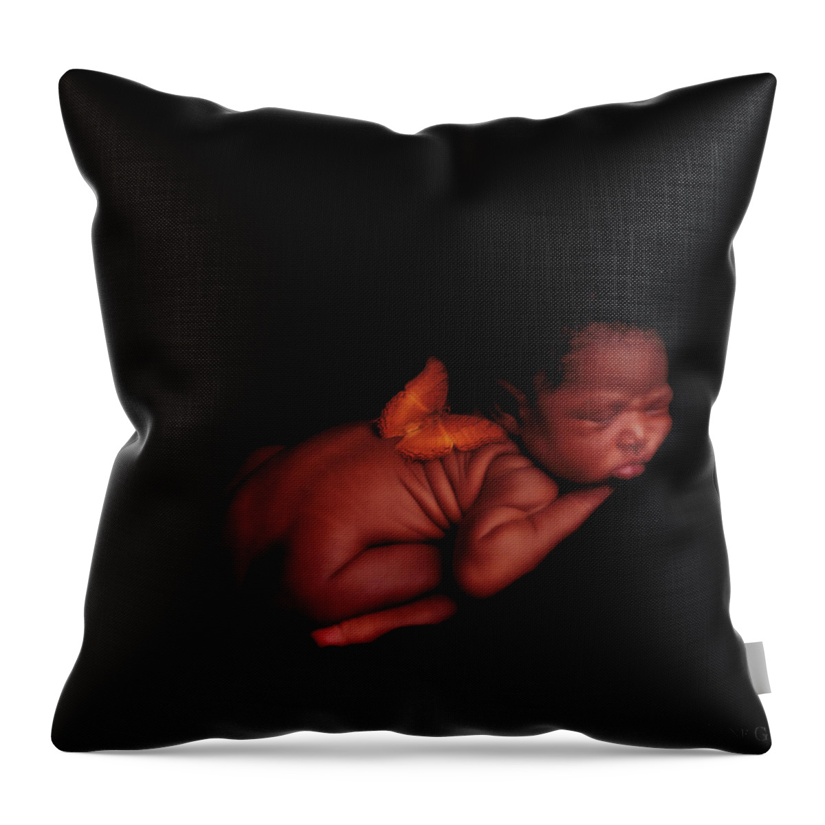 Baby Throw Pillow featuring the photograph Kwasi by Anne Geddes