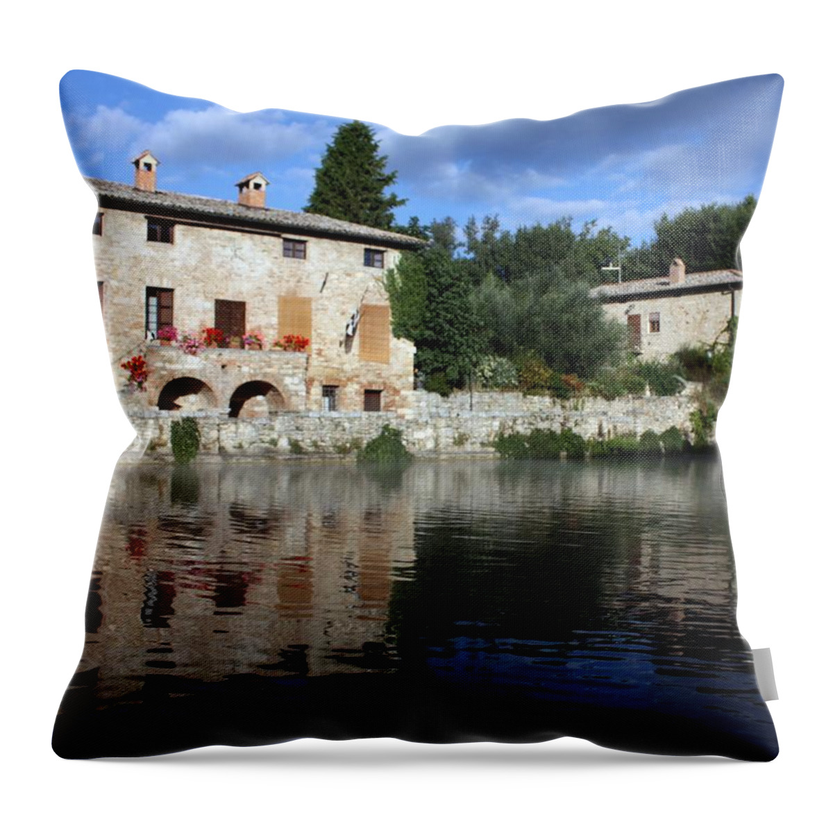 La Terme Throw Pillow featuring the photograph La Terme #1 by Pat Purdy