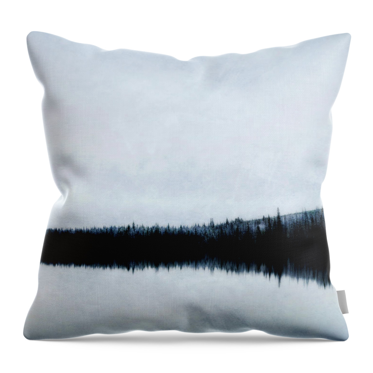 Winter Throw Pillow featuring the photograph Lac Le Jeune #1 by Theresa Tahara
