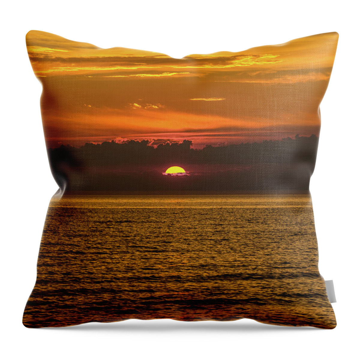 Lake Throw Pillow featuring the photograph Lake Michigan Sunset #1 by Pravin Sitaraman
