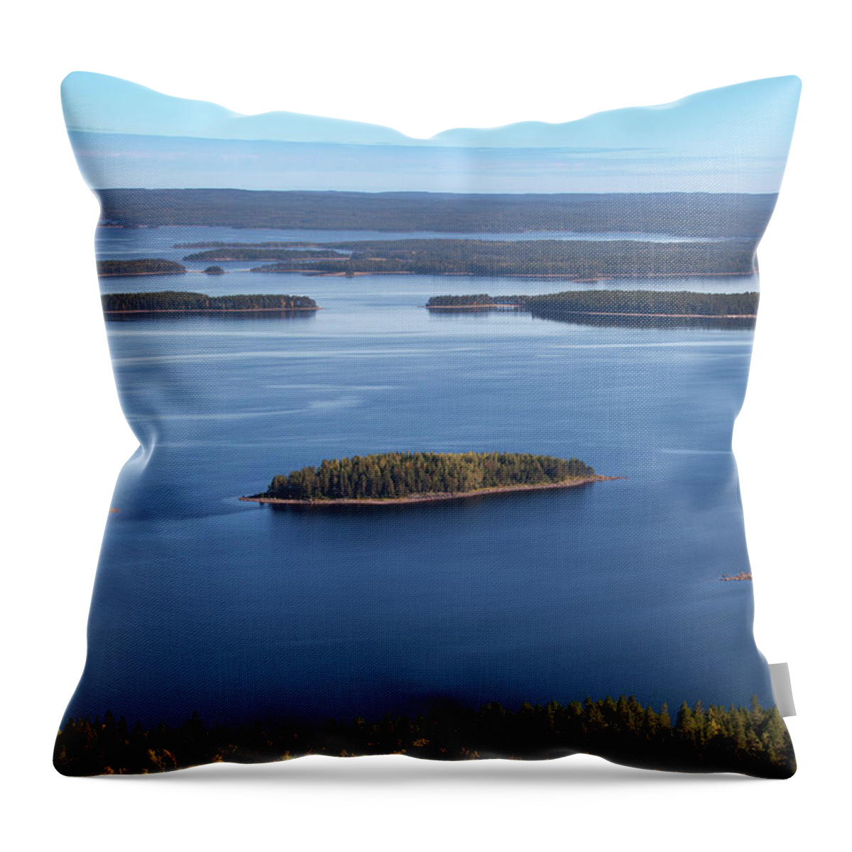 Ukko-koli Throw Pillow featuring the photograph Lake Pielinen #1 by Aivar Mikko
