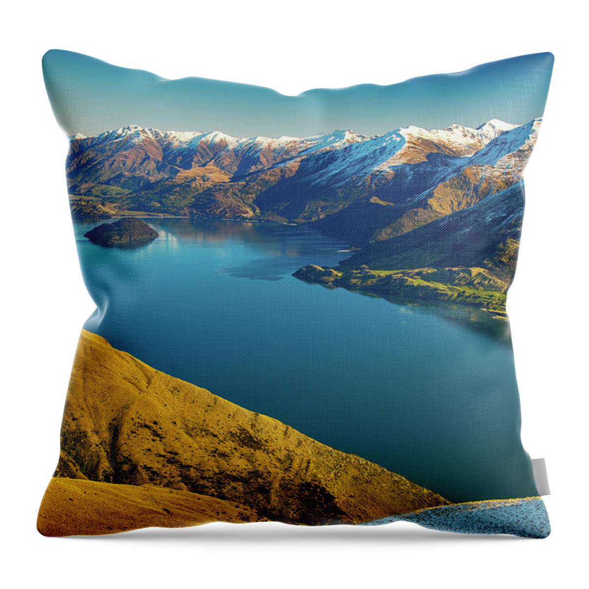 New Zealand Throw Pillow featuring the photograph Lake Wanaka #1 by Martin Capek