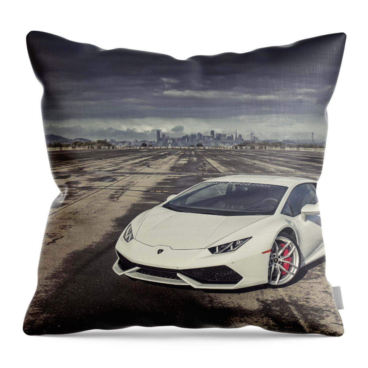 Lamborghini Throw Pillow featuring the photograph Lamborghini Huracan #1 by ItzKirb Photography
