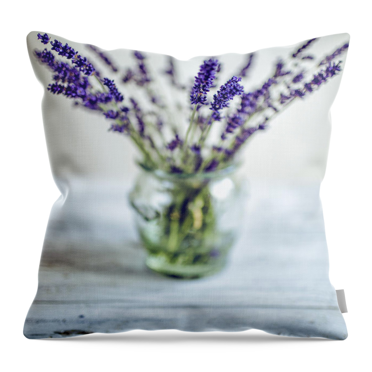 Lavender Throw Pillow featuring the photograph Lavender Still Life #1 by Nailia Schwarz