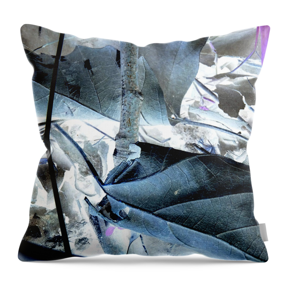 Abstract Throw Pillow featuring the photograph Leaf 75 #1 by The Lovelock experience