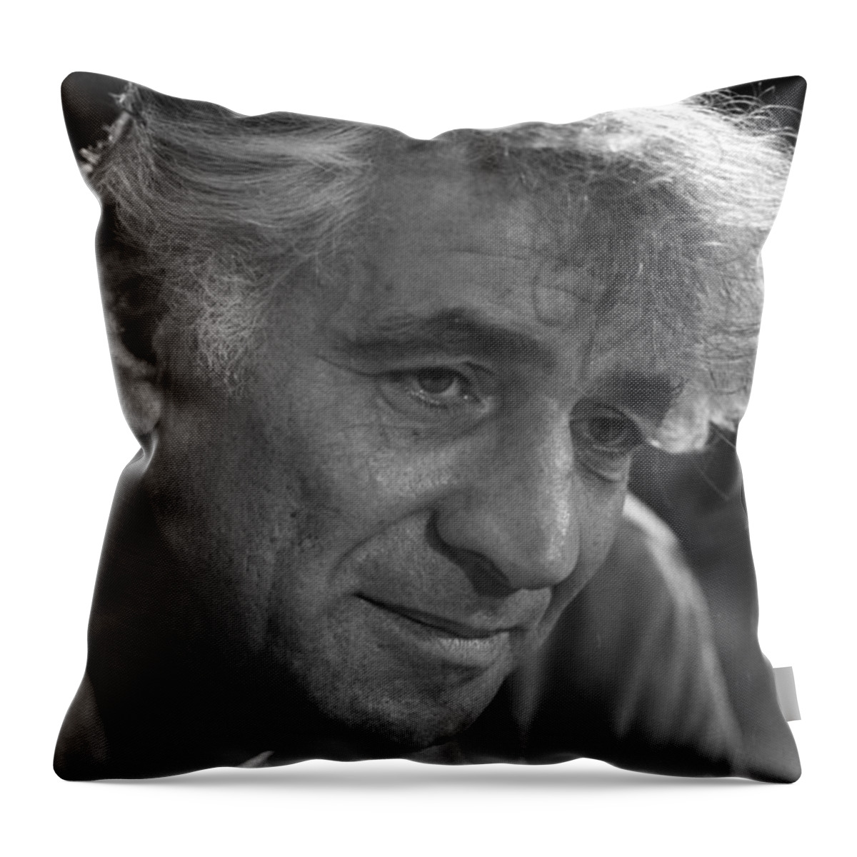 Fine Arts Throw Pillow featuring the photograph Leonard Bernstein, American Composer #1 by Science Source