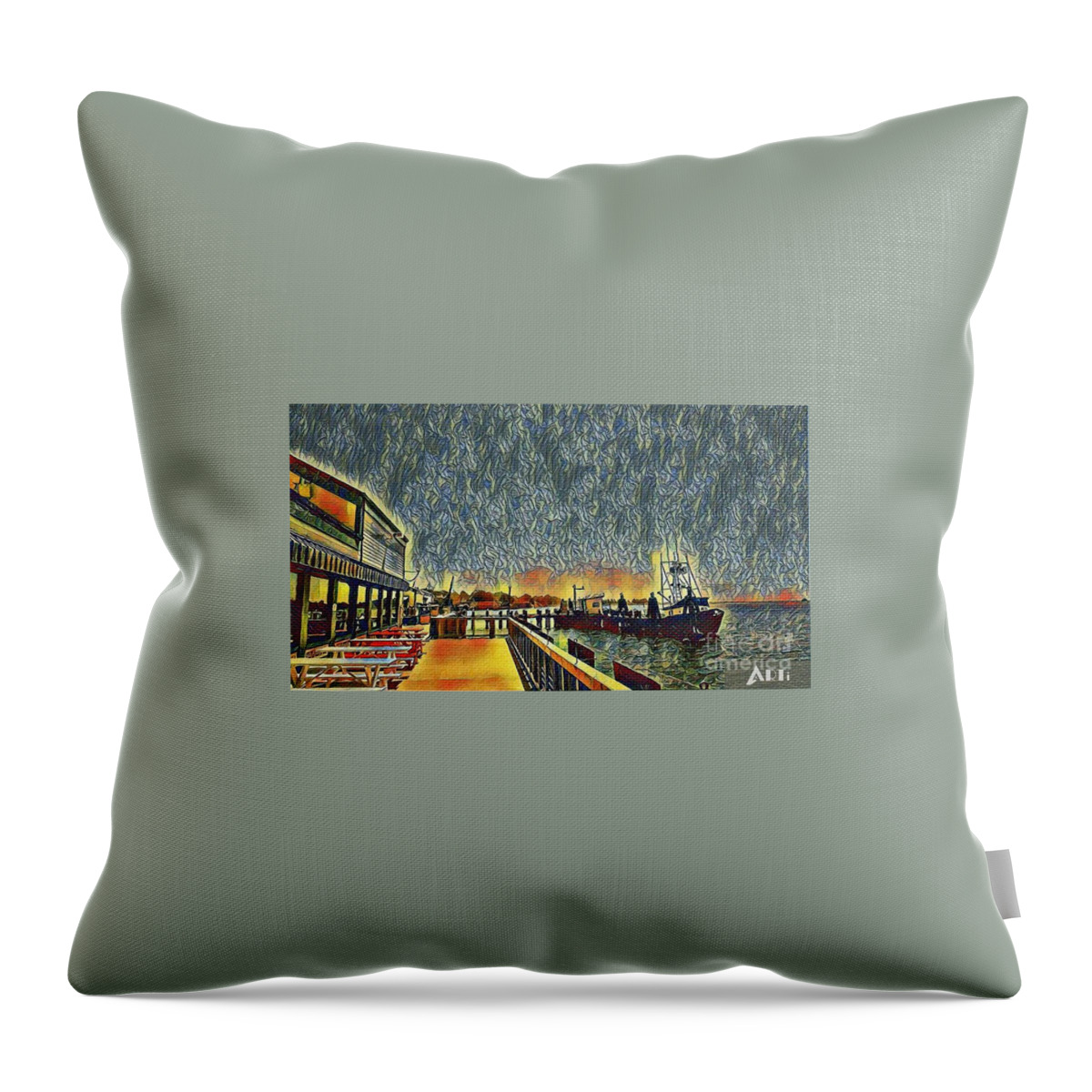 Marine Throw Pillow featuring the photograph Looking out #1 by Steven Wills