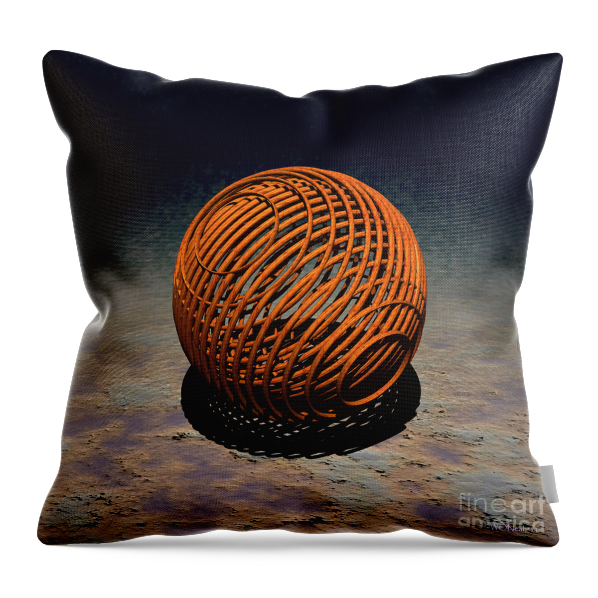Art Objects Throw Pillow featuring the digital art Loom 2 by Walter Neal