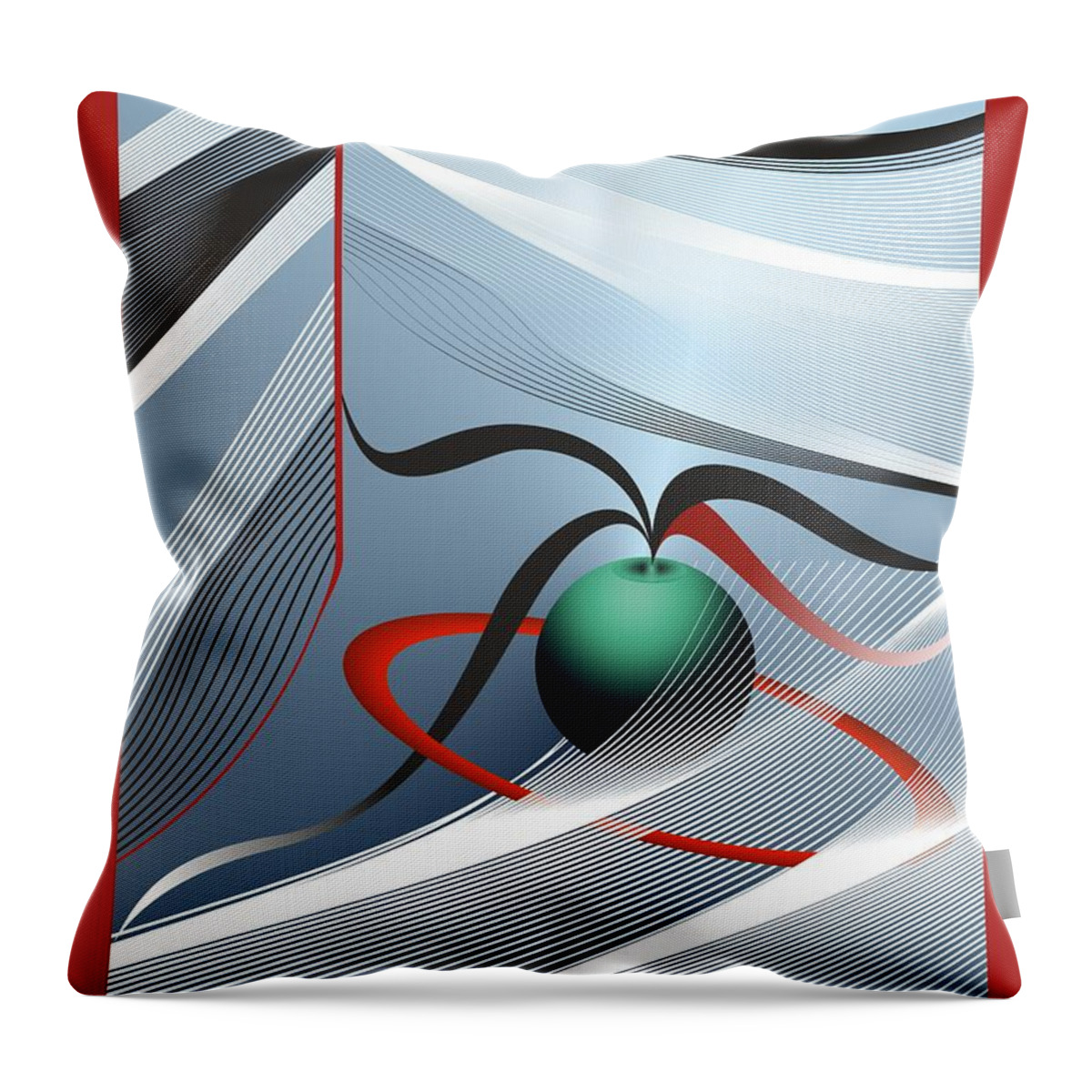 Magnetic Throw Pillow featuring the digital art Magnetic Fields #1 by Leo Symon