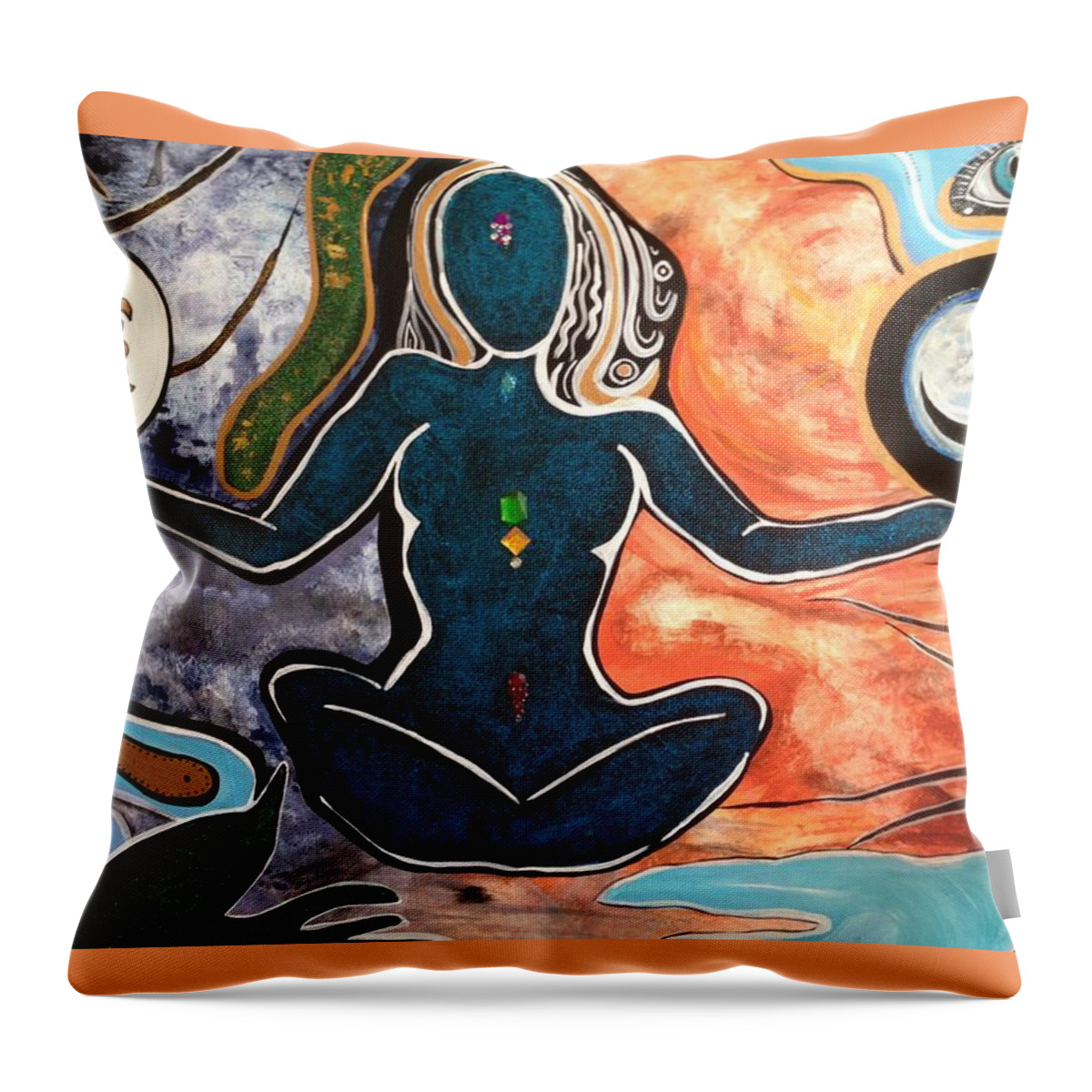  Throw Pillow featuring the painting Maintaining The Balance by Tracy Mcdurmon