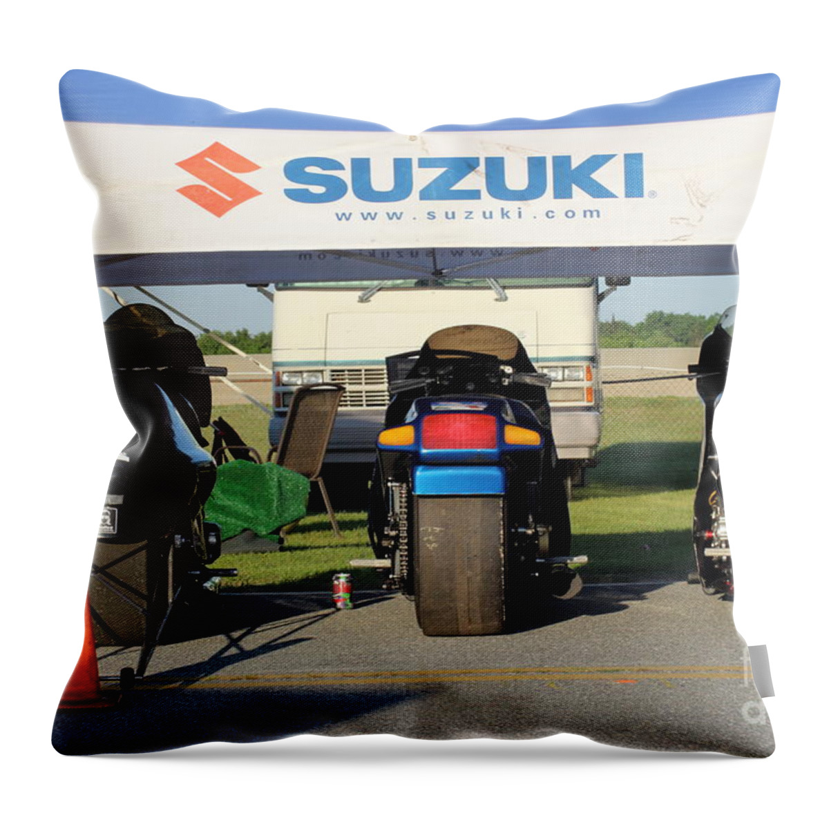 Manufacturers Throw Pillow featuring the photograph ManCup 8th 2016 #1 by Jack Norton