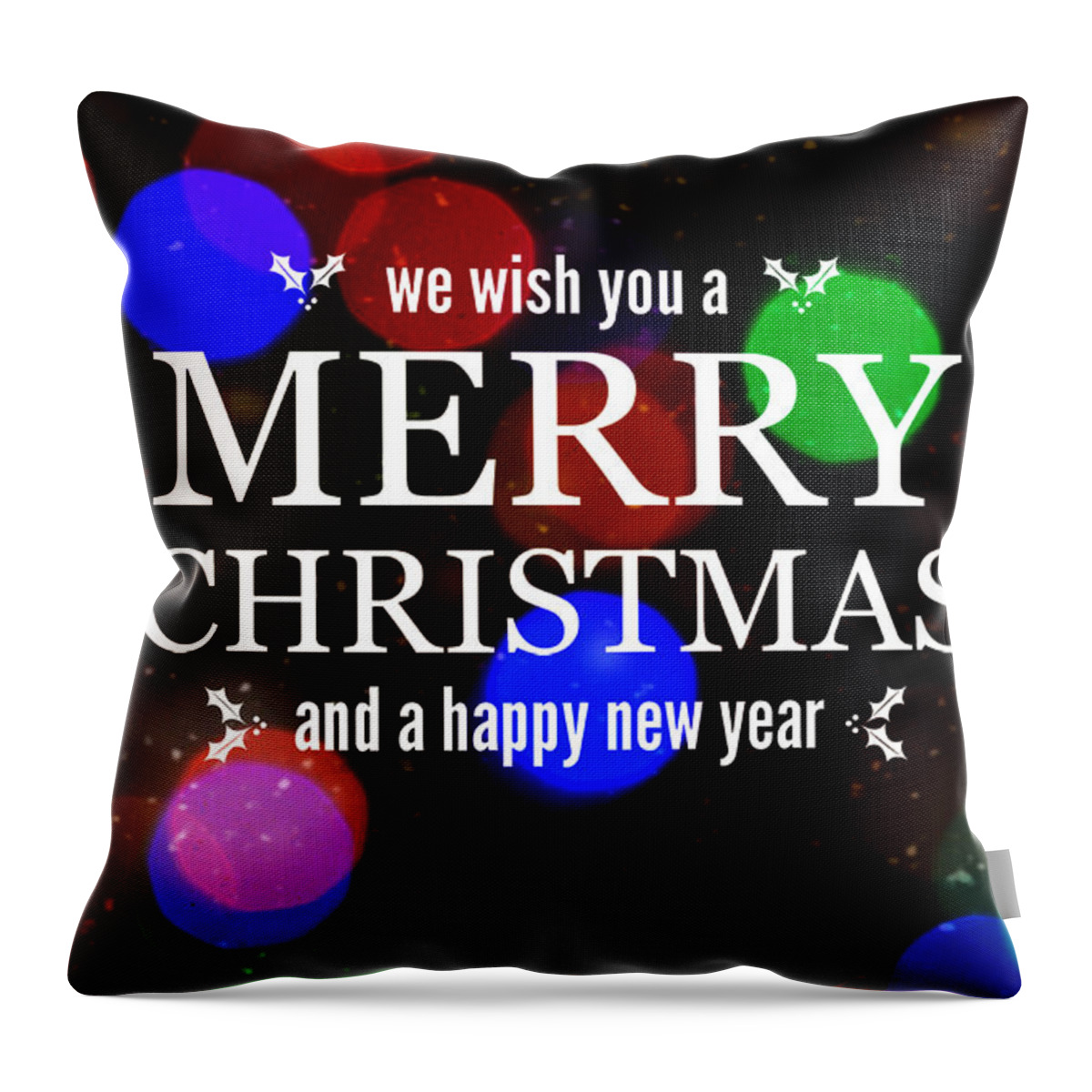 Card Throw Pillow featuring the photograph Merry Christmas #1 by Linda C Johnson