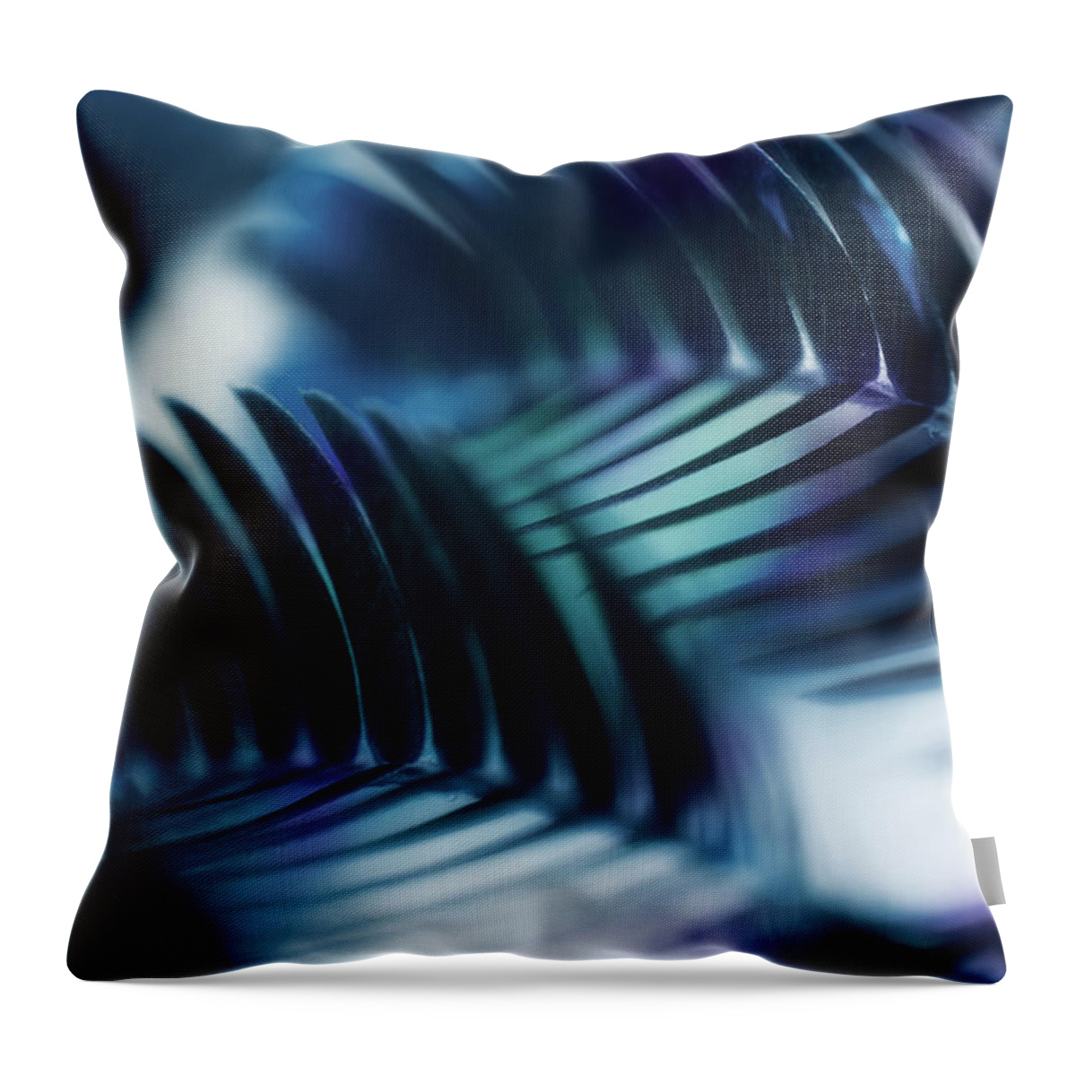 Mimosa Throw Pillow featuring the photograph Mimosa Leaf Abstract 2 #1 by Mike Eingle