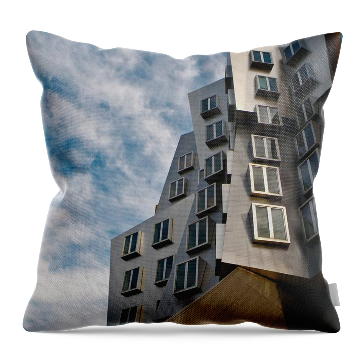 Architecture Throw Pillow featuring the photograph MIT by Donna Shahan