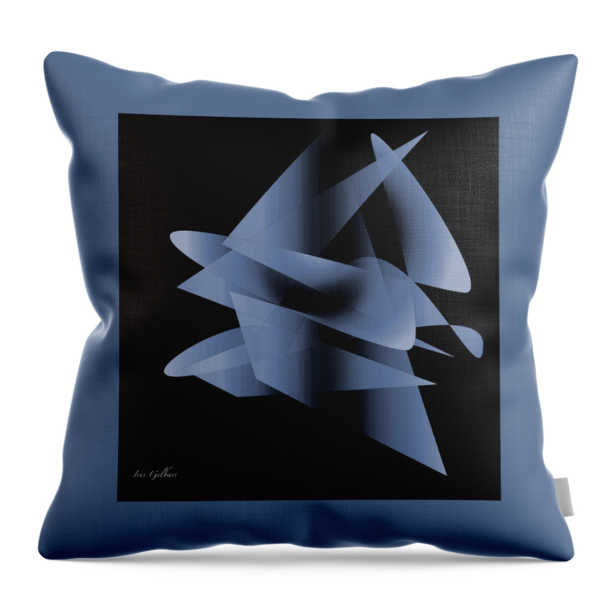 Abstract Throw Pillow featuring the digital art Modern 12 #1 by Iris Gelbart