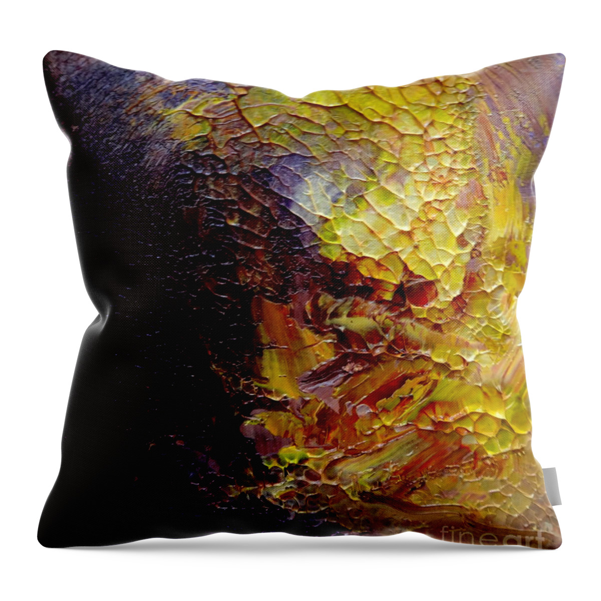 Abstract Throw Pillow featuring the painting Monsoon by Fred Wilson