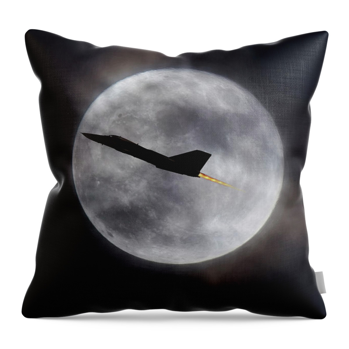 Aviation Throw Pillow featuring the digital art Moondance #1 by Peter Chilelli