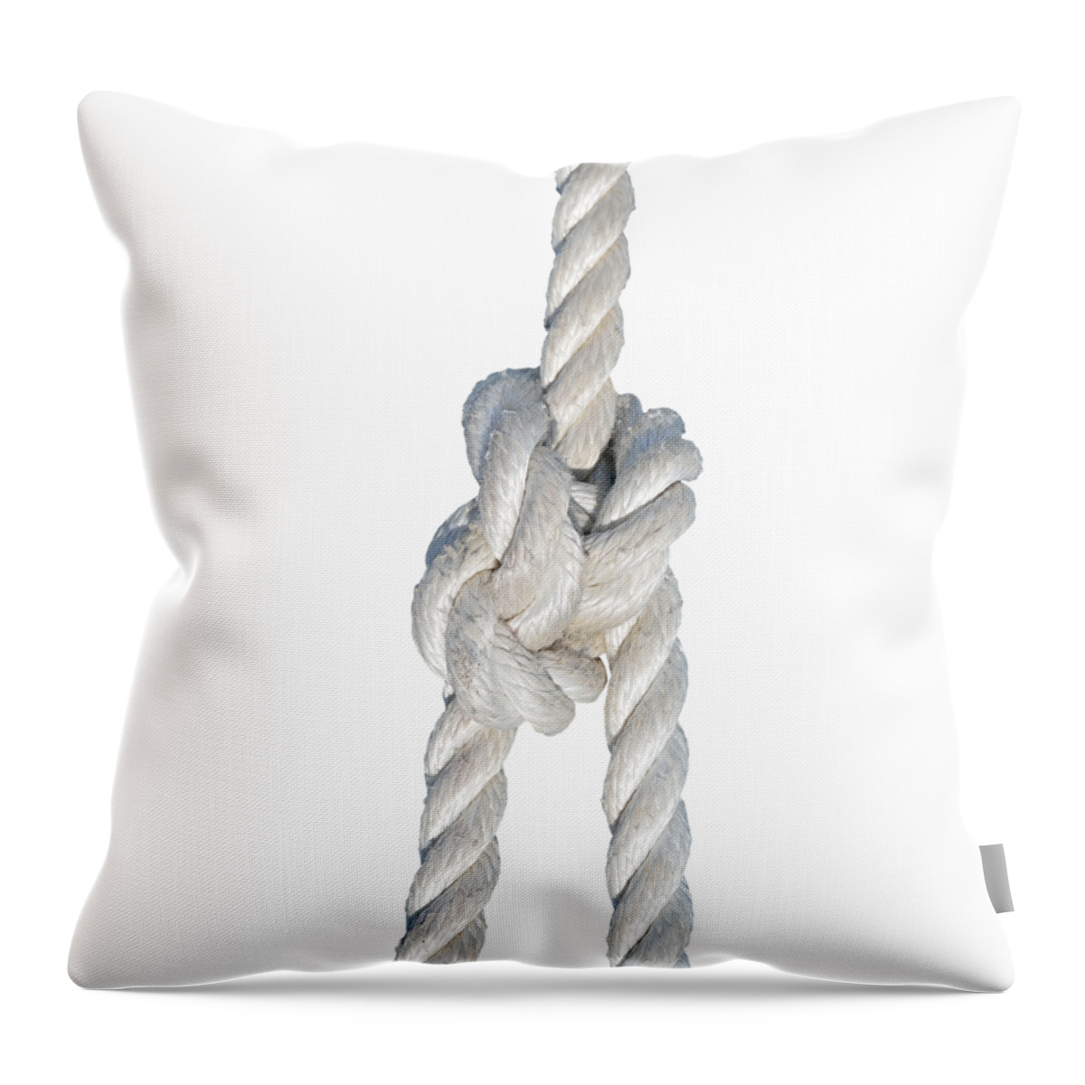 Knot Throw Pillow featuring the photograph Nautical knots #1 by George Atsametakis