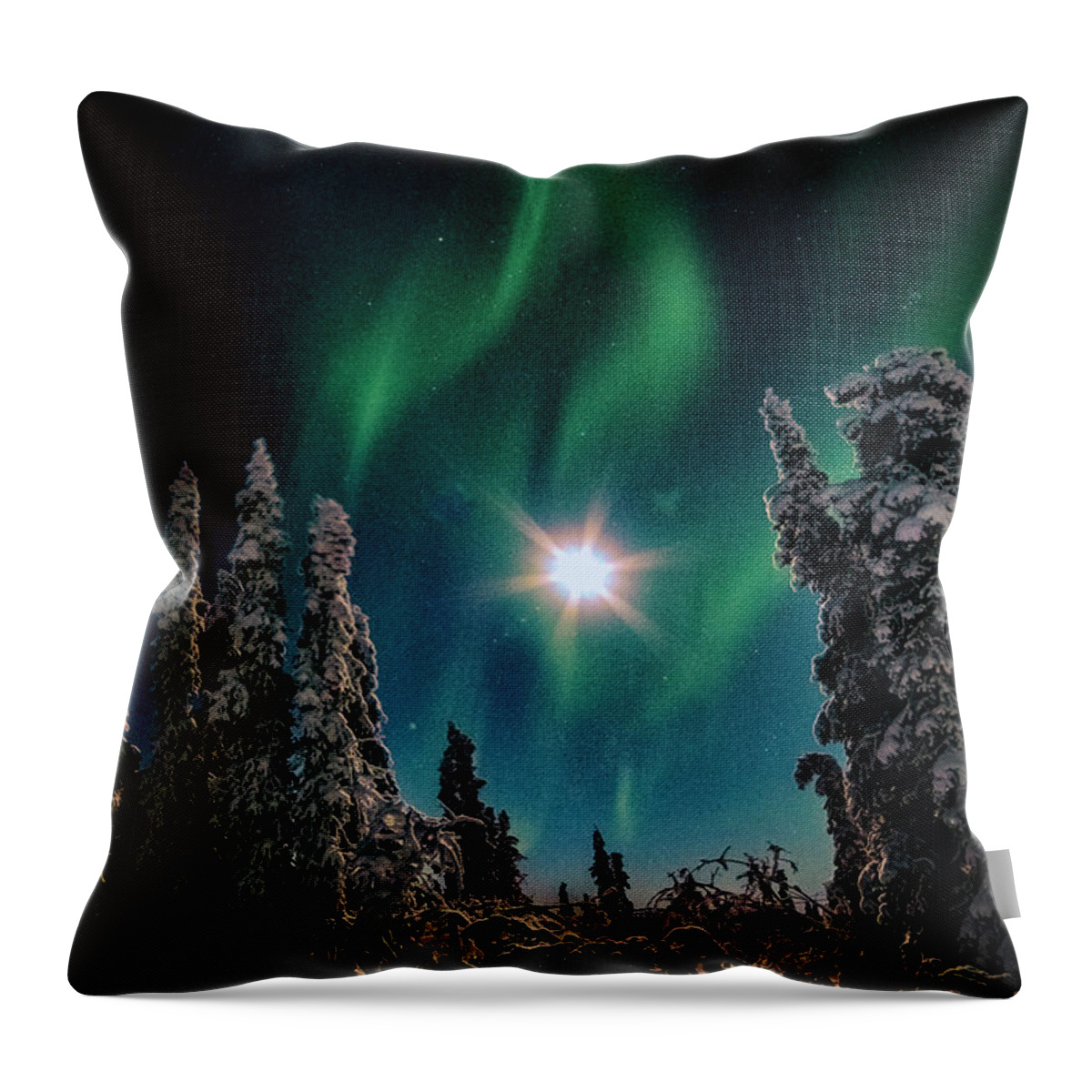 Alaska Throw Pillow featuring the photograph Neon Flame #1 by Robert Fawcett