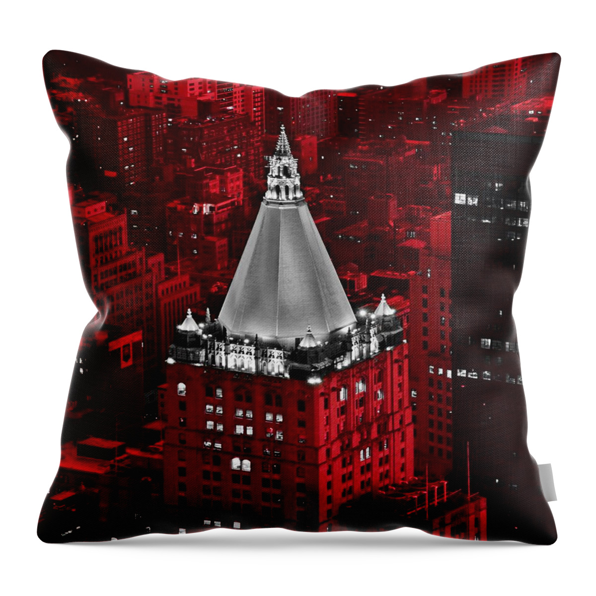 New York Life Building Throw Pillow featuring the photograph New York Life Building #1 by Marianna Mills