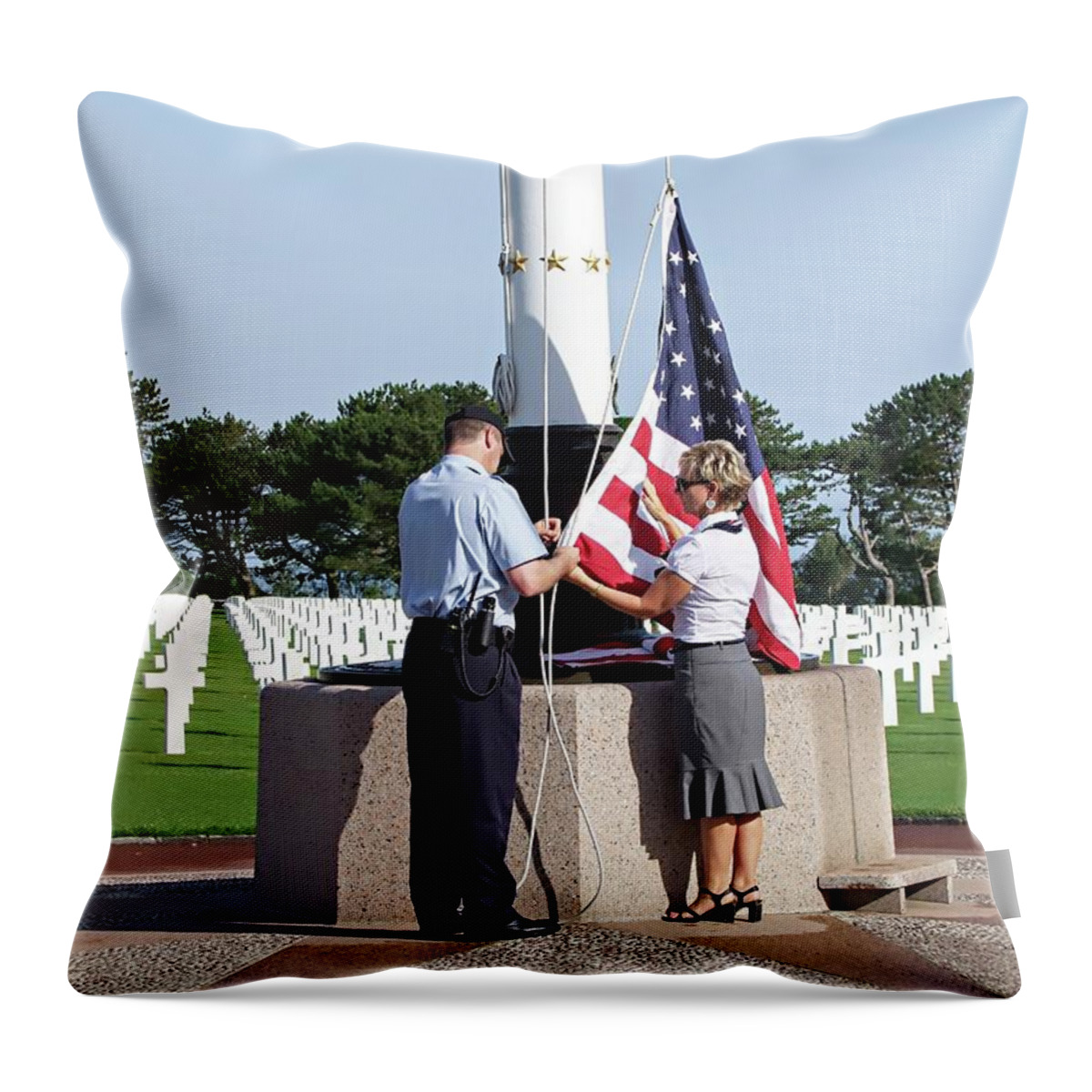 Europe Throw Pillow featuring the photograph Normandy - There Are No Words #2 by Joseph Hendrix