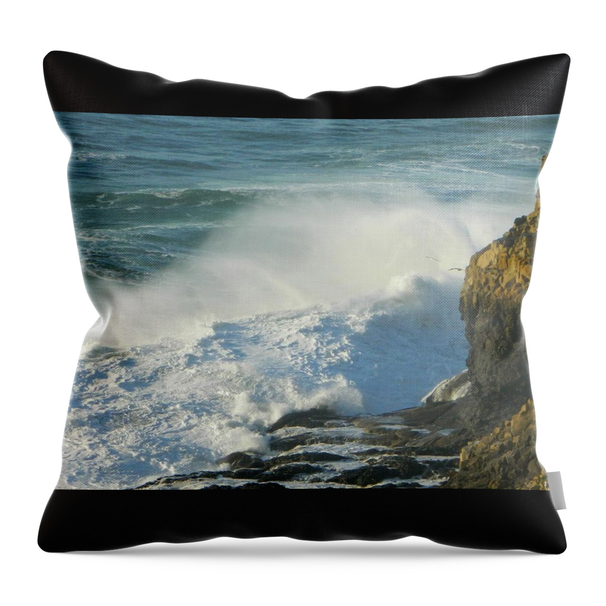 Oregon Throw Pillow featuring the photograph Ocean View #1 by Gallery Of Hope 
