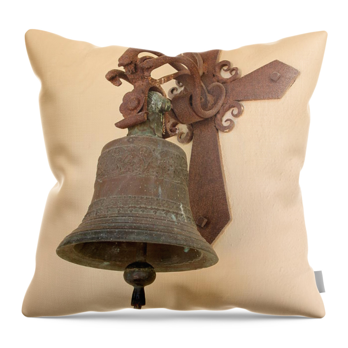 Bell Throw Pillow featuring the photograph Old Bell #1 by Henrik Lehnerer