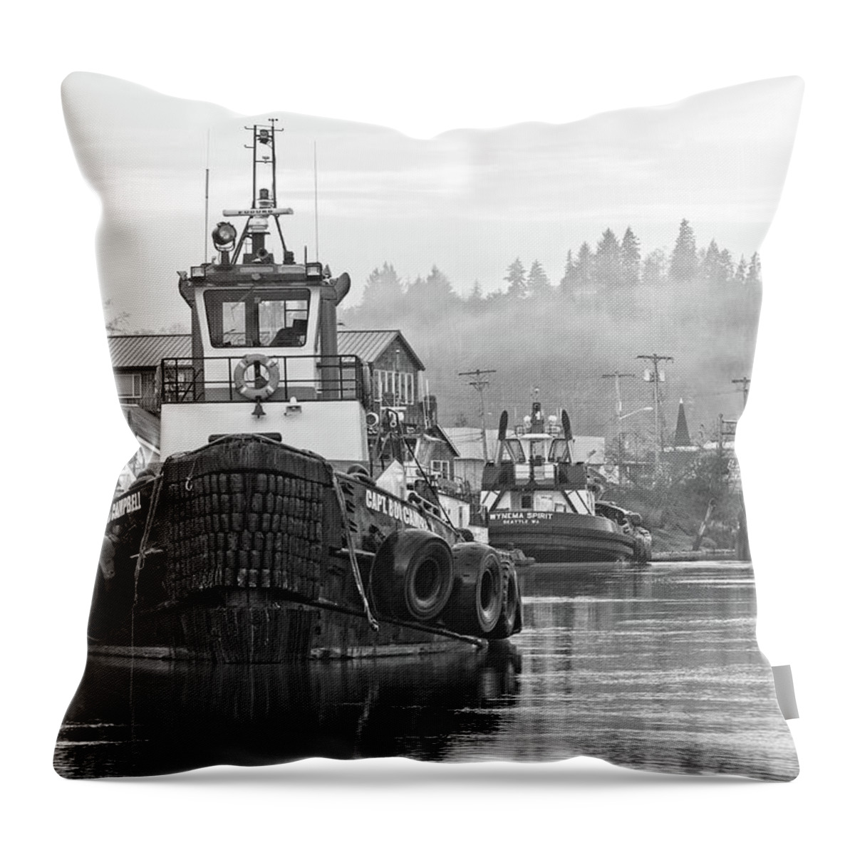 Barn Throw Pillow featuring the photograph On the Waterfront #2 by Bob Stevens