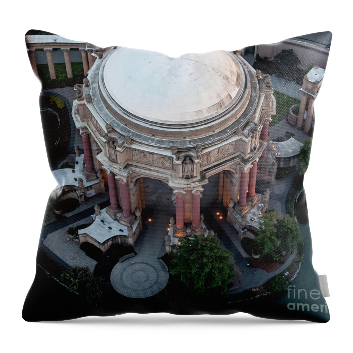 Palace Of Fine Arts Theatre Throw Pillow featuring the photograph Palace of Fine Arts Theatre in San Francisco #1 by David Oppenheimer