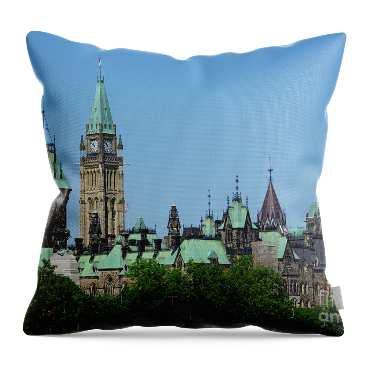 Ottawa Throw Pillow featuring the photograph Parliament Hill, Ottawa, Canada #1 by Scimat
