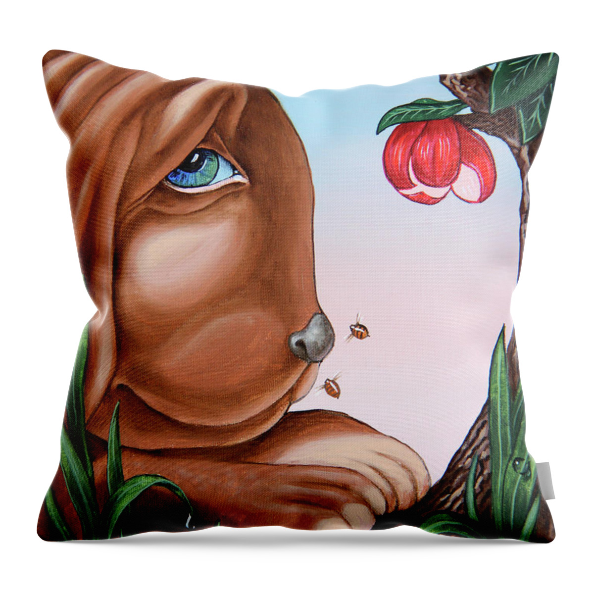 Beatles Throw Pillow featuring the painting Paul McCartney #2 by Victor Molev