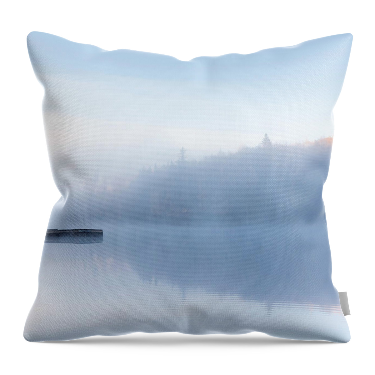 Black And White Throw Pillow featuring the photograph Peaceful Morning Sunrise #2 by Scott Slone