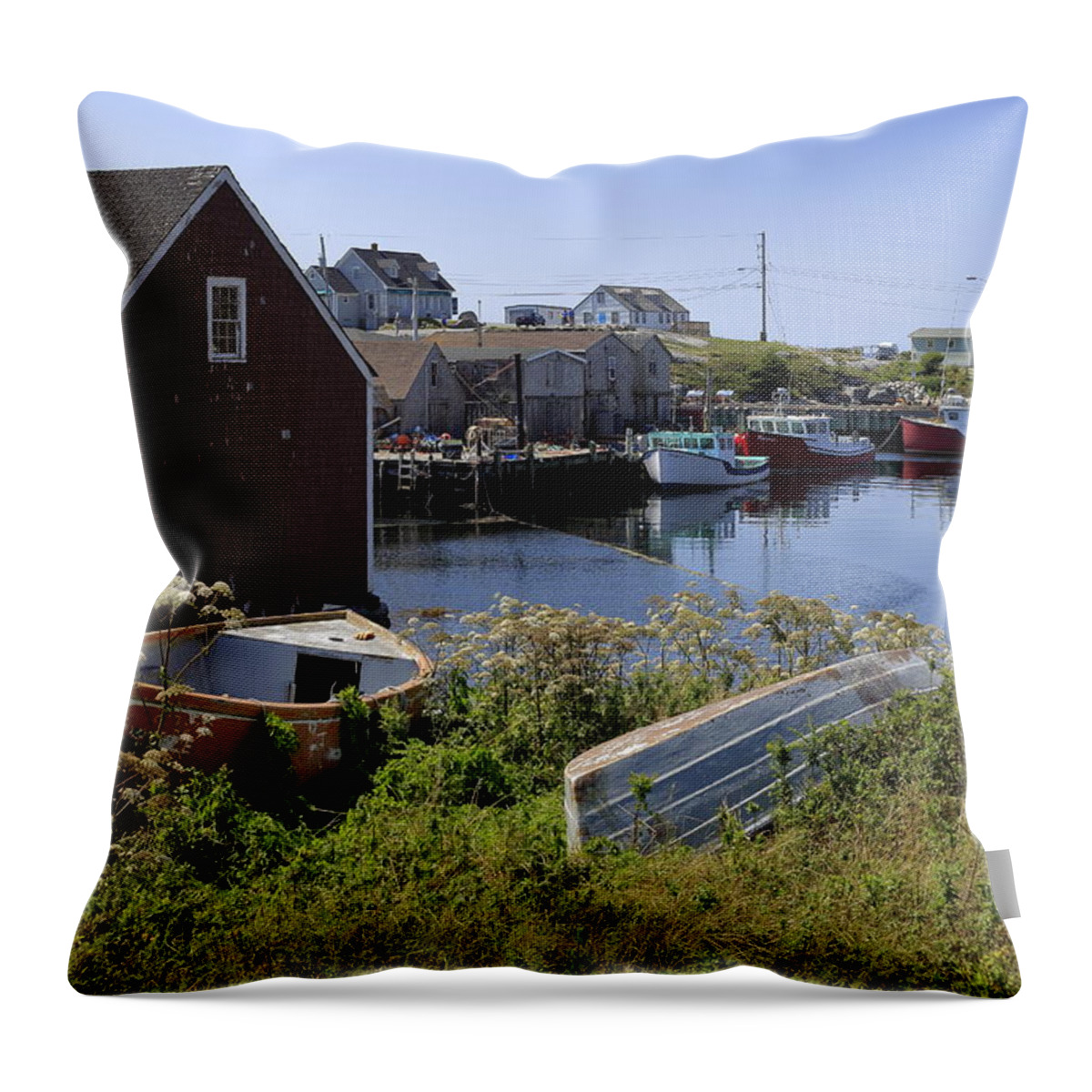 Canada Throw Pillow featuring the photograph Peggy's Cove, Nova Scotia, Canada #1 by Gary Corbett