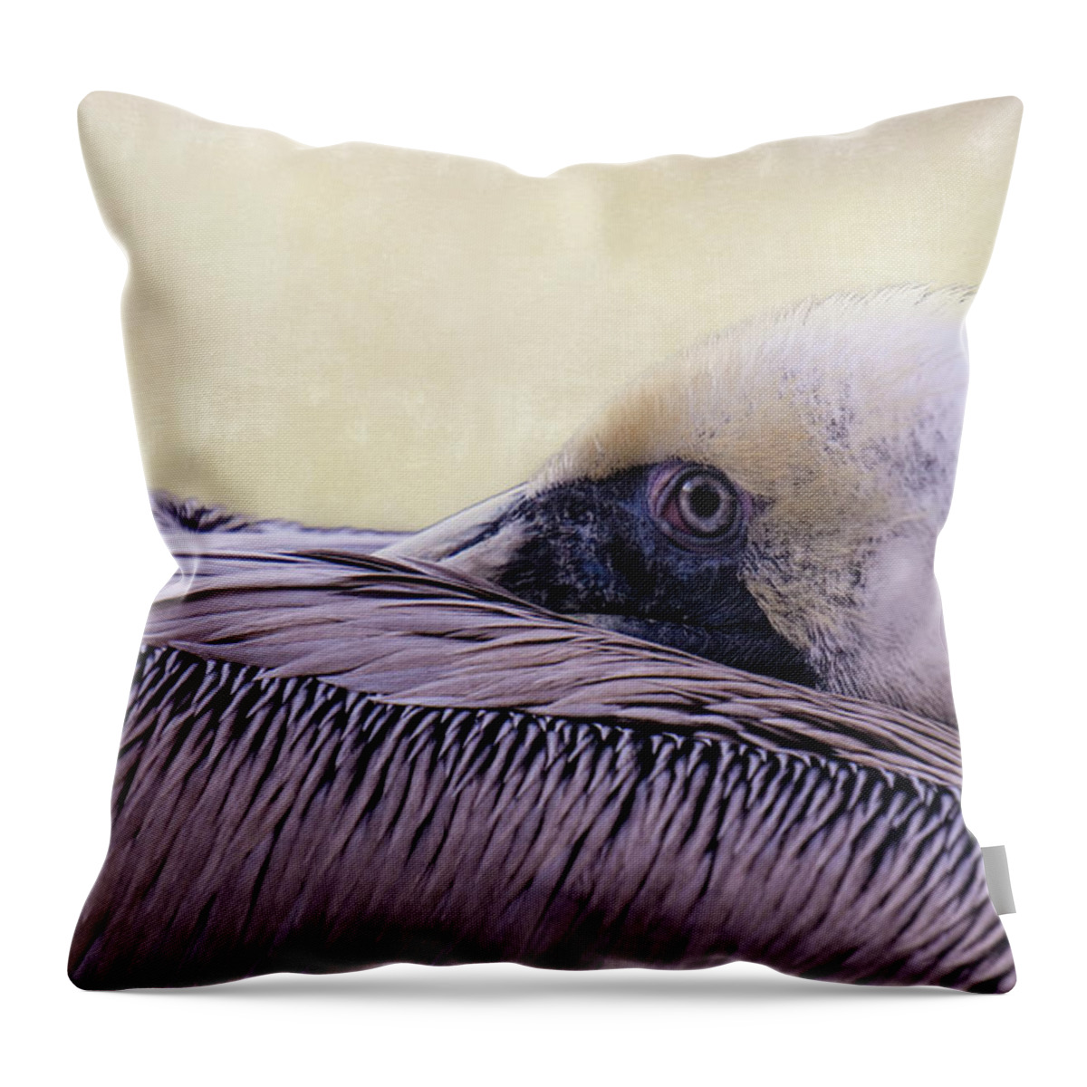 2016 Throw Pillow featuring the photograph Pelican Connection 2 #1 by Louise Lindsay