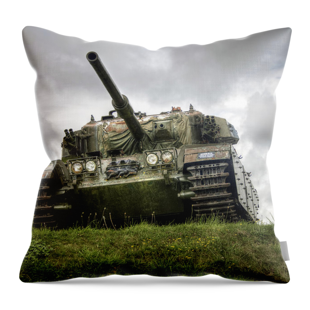 Tank Throw Pillow featuring the photograph Tank by Gouzel -