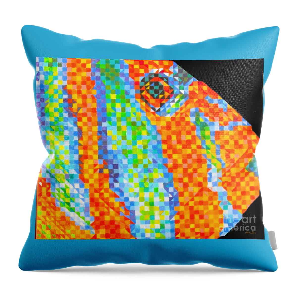 Pucker Throw Pillow featuring the painting Pucker Up by Beth Saffer