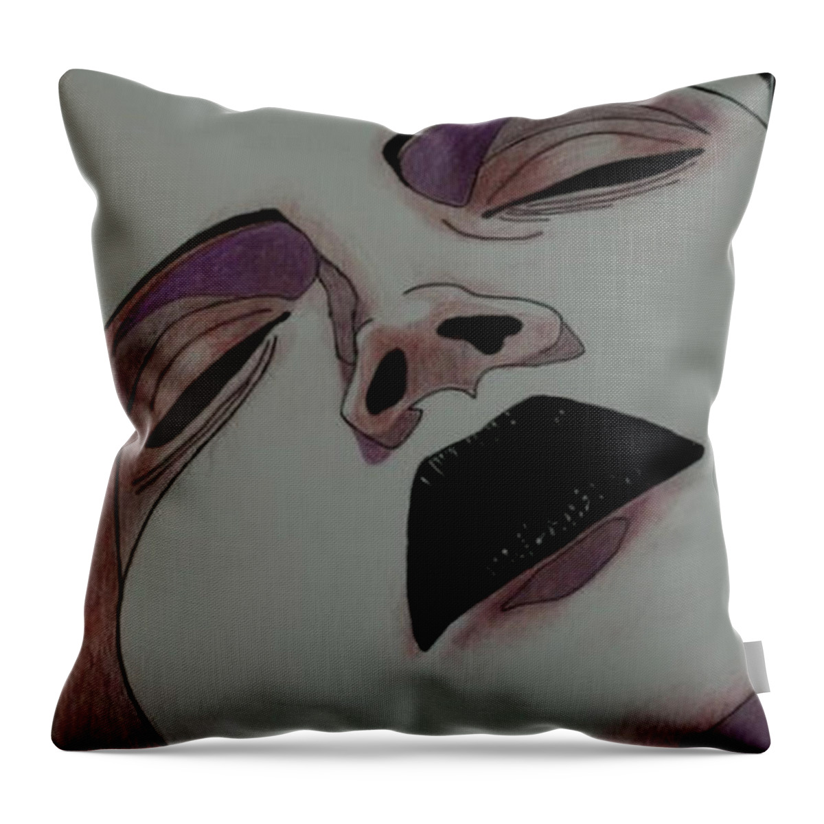 Portrait Throw Pillow featuring the photograph Purple Passion #1 by Diane montana Jansson