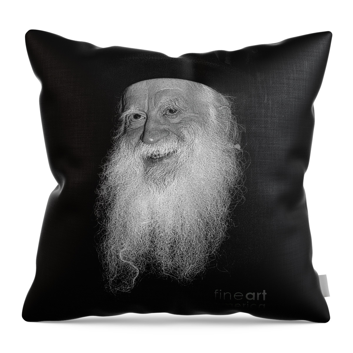 Segal Throw Pillow featuring the photograph Rabbi Yehuda Zev Segal - Doc Braham - All Rights Reserved by Doc Braham
