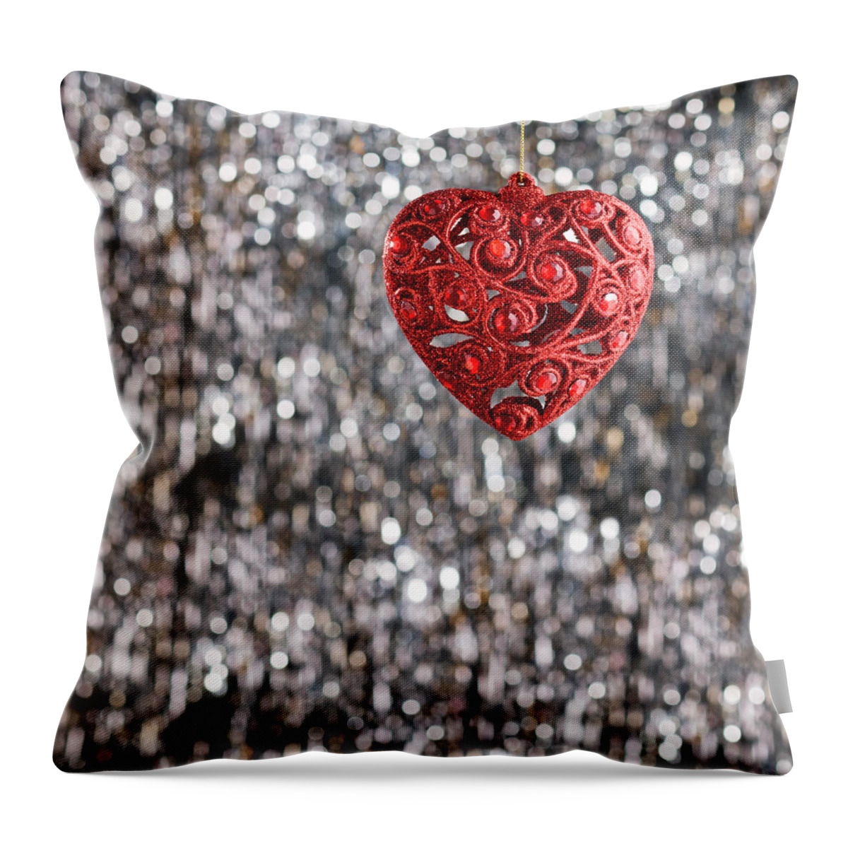Advent Throw Pillow featuring the photograph Red Heart #1 by U Schade