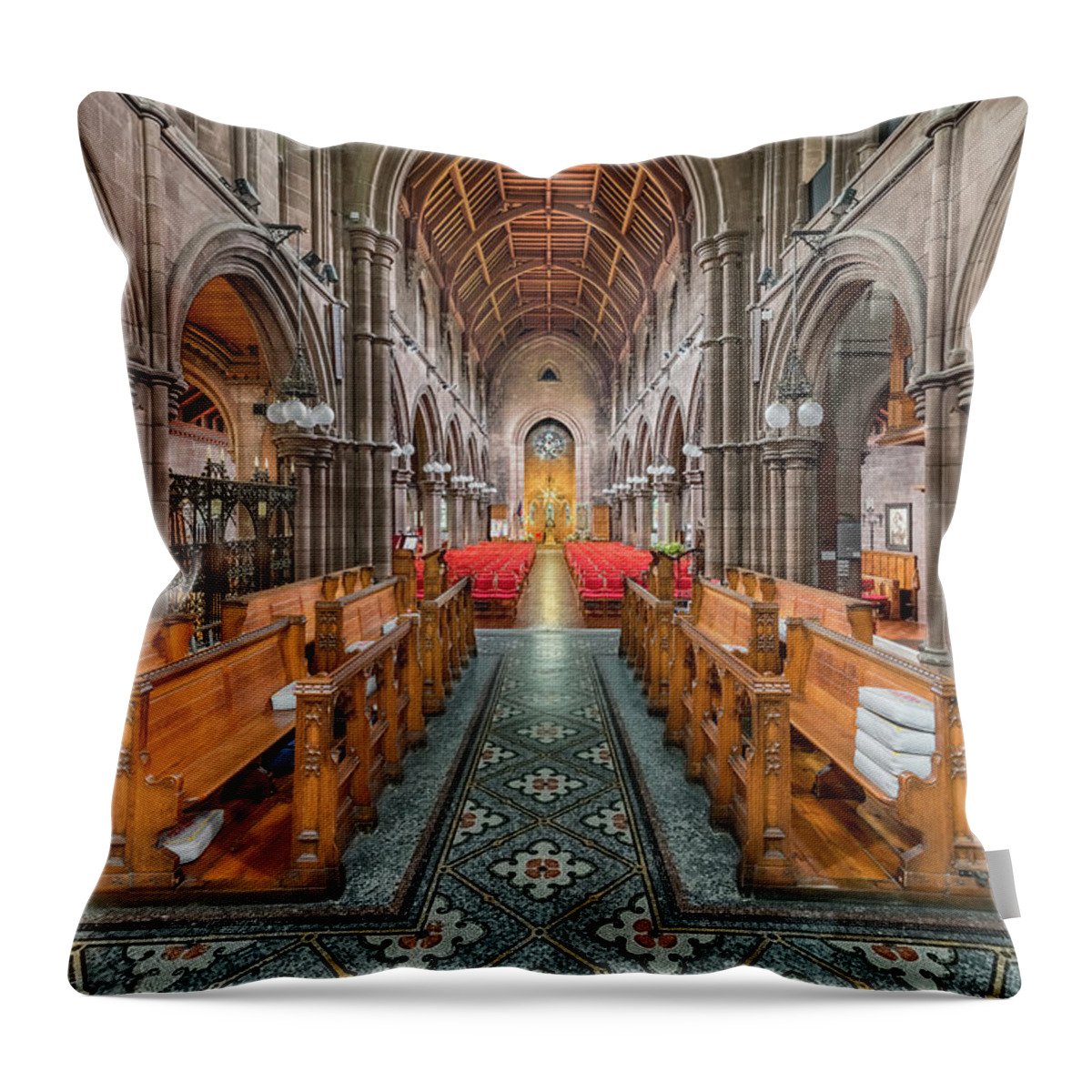 Catholic Throw Pillow featuring the photograph Religious Path #1 by Adrian Evans