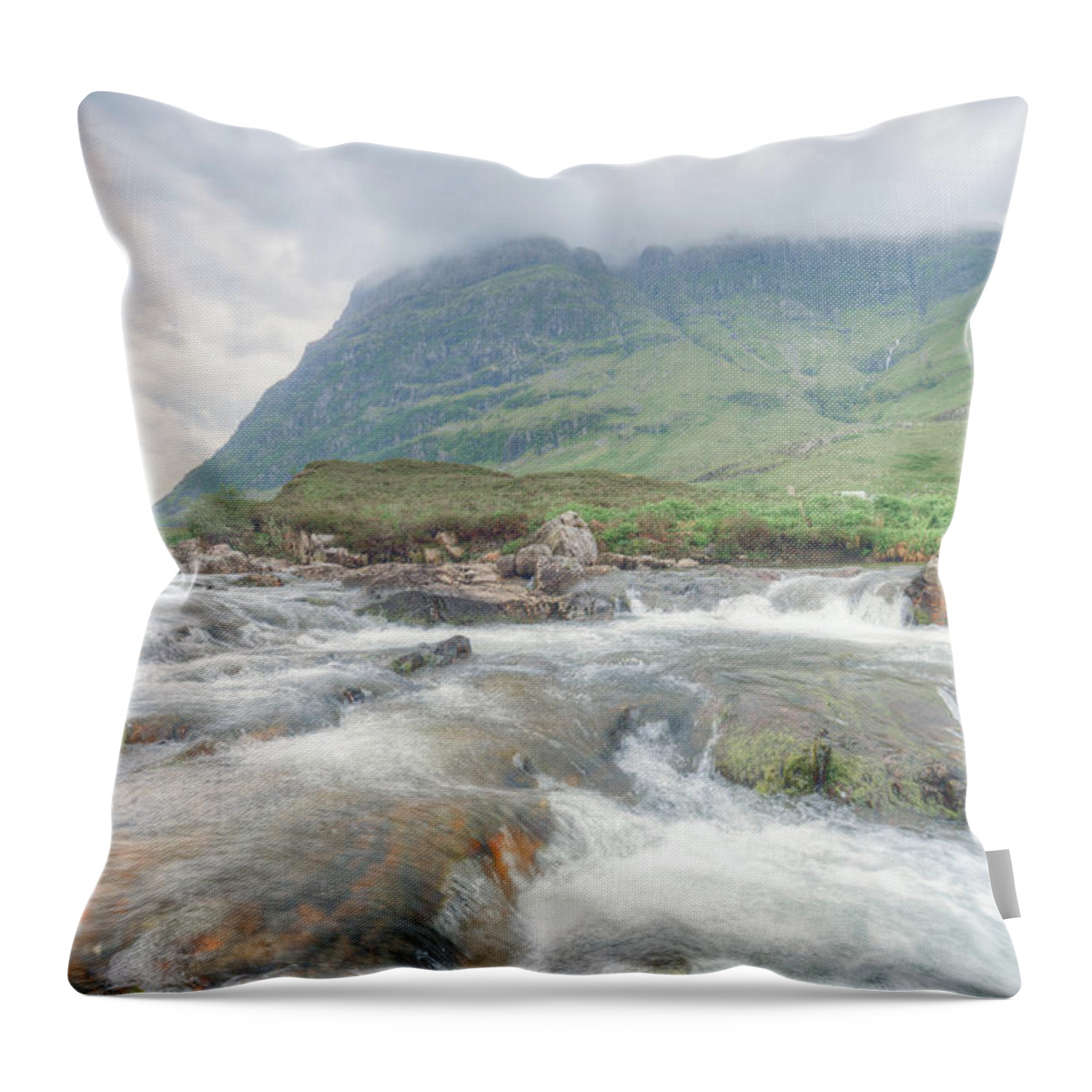 River Throw Pillow featuring the photograph River Coe by Ray Devlin