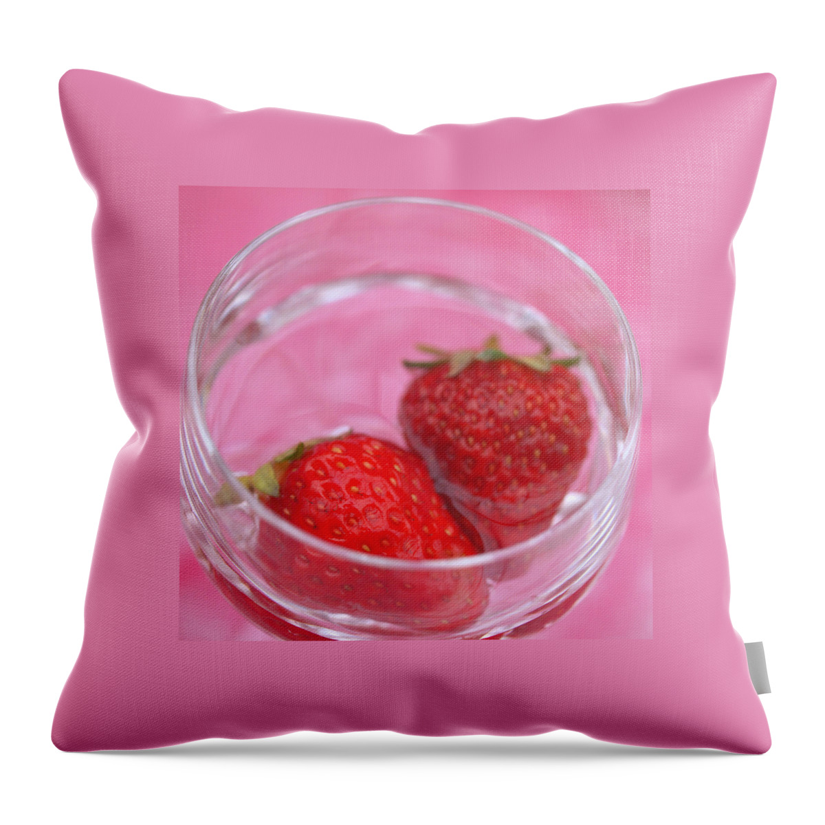 Strawberries Throw Pillow featuring the photograph Romance In The Water #1 by Yuka Kato